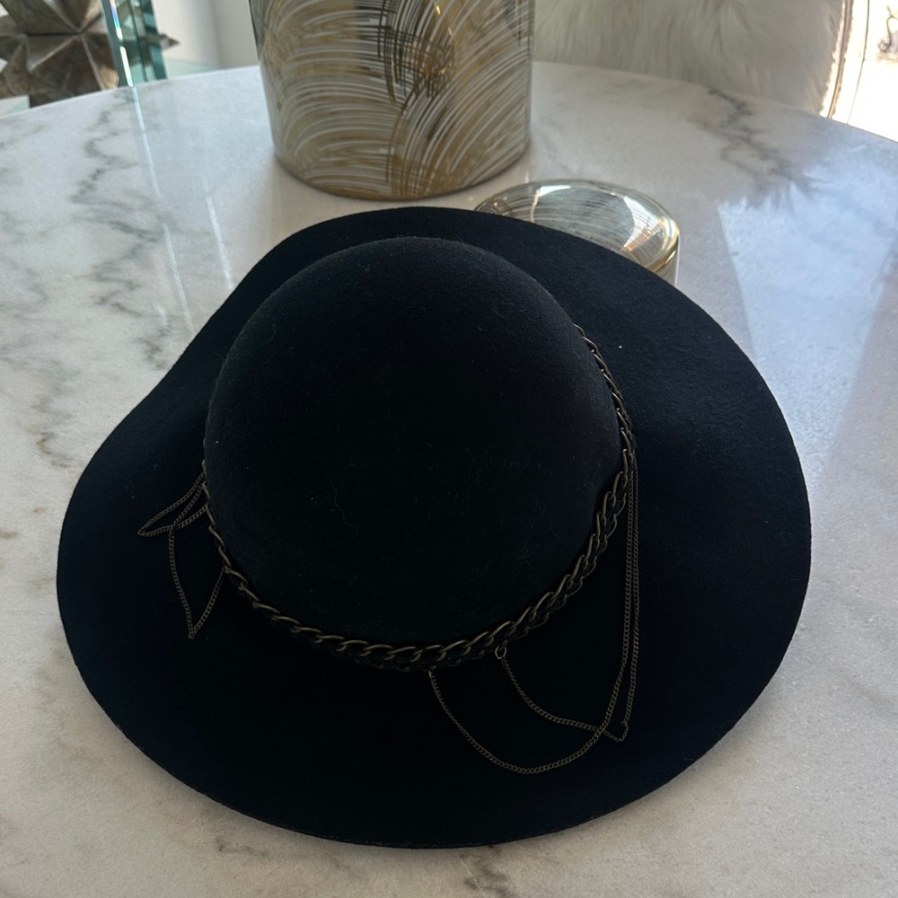Michael Stars Black Hat with Chain Detail